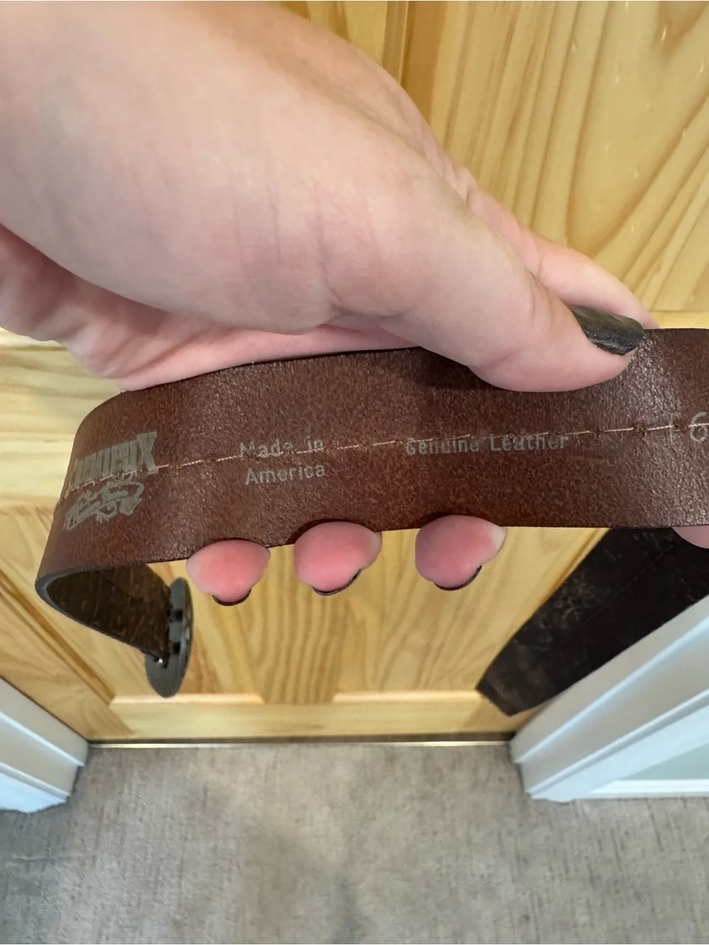 Daniel Cremieux Brown Leather Belt with Ornate Silver Buckle